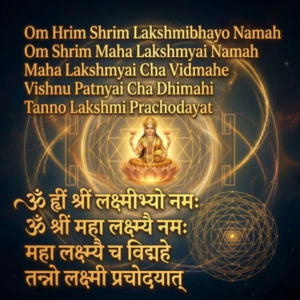 Om Hrim Shrim Lakshmi Bhyo Namaha Mantra